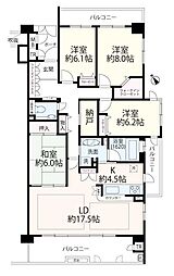 ベルあやめ池南 4LDKの間取り