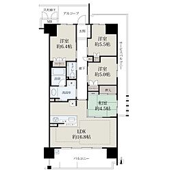 ローレルスクエア高の原プレミスト 4LDKの間取り
