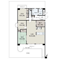 高の原アーバンコンフォートA棟菊棟 3LDKの間取図画像