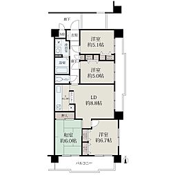シャルマンフジ奈良・小泉 4LDKの間取図画像