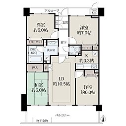 ルイシャトレシェソワ大和八木 4LDKの間取図画像
