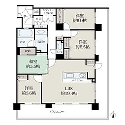 パデシオン木幡駅前 4LDKの間取図画像