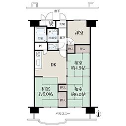 向島ニュータウン第三街区3-E棟 4DKの間取図画像