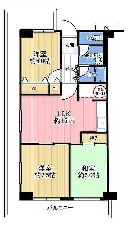 3LDK 間取り