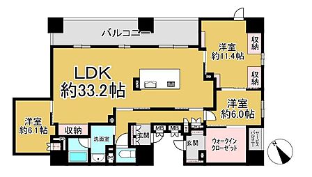 3LDK 間取り