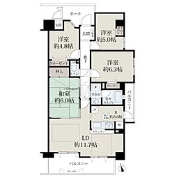 メロディーハイム大正公園通り 4LDKの間取図画像