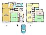 間取り：1480万円、4LDK＋S（納戸）、土地面積221.17m2、建物面積134.89m2 