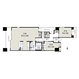藤和三条室町ホームズ 2LDKの間取図画像