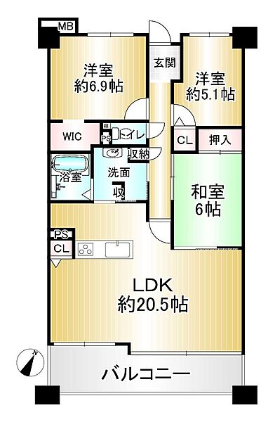 間取りを拡大表示