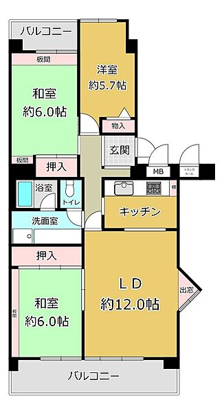 間取りを拡大表示