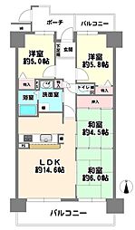 サンディパークス3番館 4LDKの間取図画像