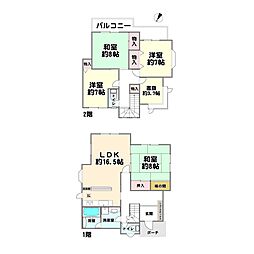 JR福知山線 丹波大山駅 徒歩15分 4SLDKの間取り