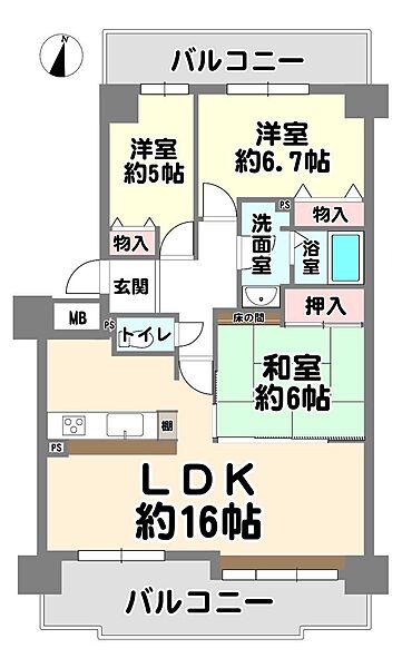 間取りを拡大表示