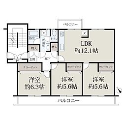 間取図画像 3LDK