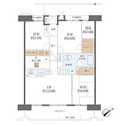 ウェルガーデンF棟 3SLDKの間取図画像