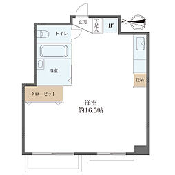 サニー松戸 ワンルームの間取図画像