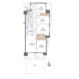 エクセル越谷グランドステージ 3LDKの間取図画像