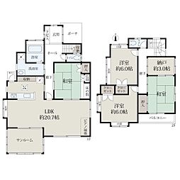 JR山陽本線 五日市駅 バス30分 藤の木団地下車 7.6km 4LDKの間取り