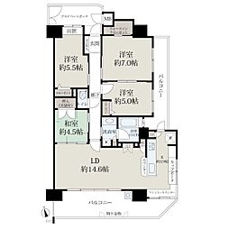 ヴェルディ西原 4LDKの間取り