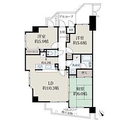 グリーンシャトレ仁保公園 3LDKの間取り