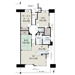 フローレンス矢口駅前グランドアーク 2SLDKの間取り