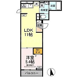 東武伊勢崎線 東向島駅 徒歩8分の賃貸アパート 3階1LDKの間取り