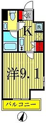 東京メトロ半蔵門線 押上駅 徒歩3分の賃貸マンション 8階1Kの間取り