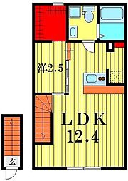 東武伊勢崎線 曳舟駅 徒歩7分の賃貸アパート 3階1SLDKの間取り