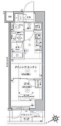JR総武線 亀戸駅 徒歩10分の賃貸マンション 1階1DKの間取り