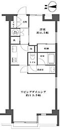 JR総武線 亀戸駅 徒歩4分の賃貸マンション 6階1LDKの間取り