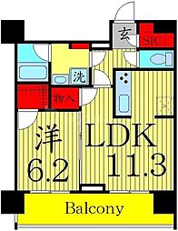 京成押上線 八広駅 徒歩7分の賃貸マンション 7階1LDKの間取り