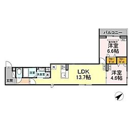 間取図画像 2LDK