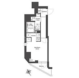 COMFORIA門前仲町SOUTH ワンルームの間取図画像