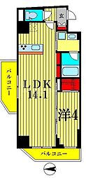 ハーモニーレジデンス東京ツリー京島 1LDKの間取図画像