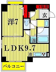 ライオンズガーデンテラス東向島 1LDKの間取図画像