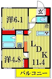 へーベルメゾン曳舟 2LDKの間取図画像