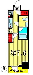 HY's亀戸 1Kの間取図画像