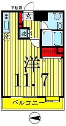 HF錦糸町レジデンス ワンルームの間取図画像