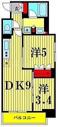 パークアクシス本所・親水公園 2DKの間取図画像