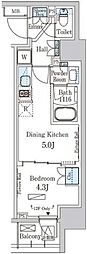 PARKAXIS森下 1DKの間取図画像