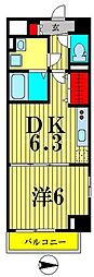 ルソレイユ 1DKの間取図画像