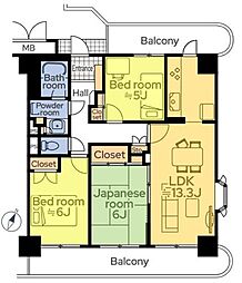 間取図画像 3LDK