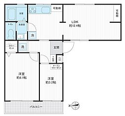 間取図画像 2LDK