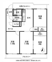 藤沢ニューライフ5号棟 4DKの間取図画像