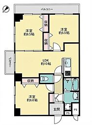ルックハイツ江の島 3LDKの間取図画像