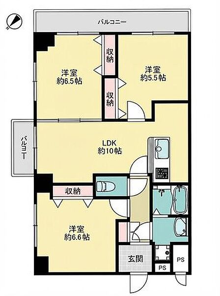 3LDK 間取り