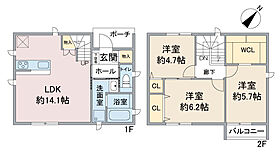 東区矢田の家　A棟・B棟 B ｜ 愛知県名古屋市東区大幸2丁目9-11(A棟)・9-11-5(B棟)（賃貸一戸建3LDK・2階・77.14㎡） その2