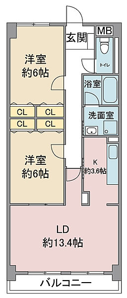 リーフマンション　グランディア 406｜愛知県名古屋市守山区本地が丘(賃貸マンション2LDK・4階・66.71㎡)の写真 その2