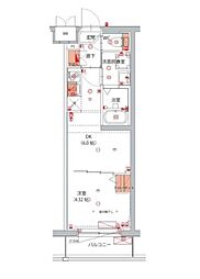 東京メトロ丸ノ内線 四谷三丁目駅 徒歩8分の賃貸マンション 5階1DKの間取り