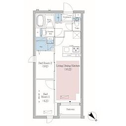 都営三田線 春日駅 徒歩11分の賃貸マンション 3階2LDKの間取り